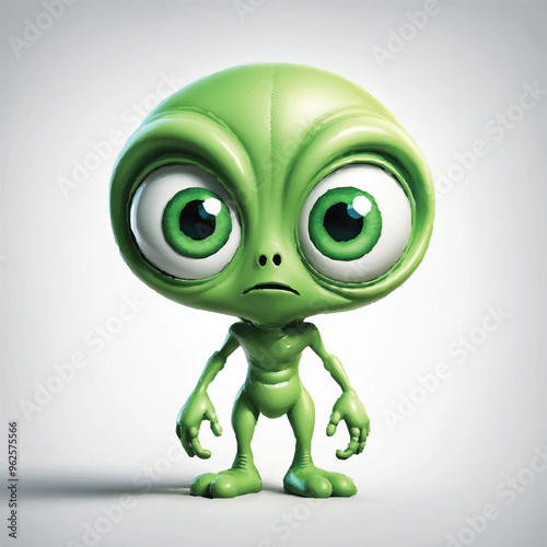 Alien With Metal Hand Pose Cartoon Vector Icon Illustration. Science Technology Icon Concept Isolated Premium Vector. Flat Cartoon Style. alien character isolated illustration design vector.