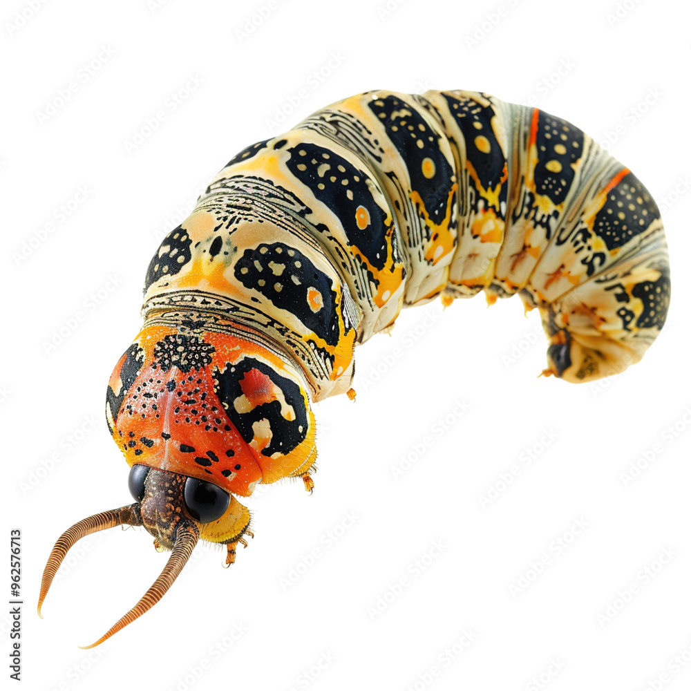 caterpillar on white background