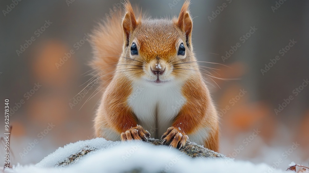 A Curious Squirrel in Winter A Curious Squirrel in Winter