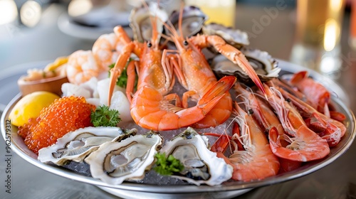 Wallpaper Mural Fresh Seafood Platter with Shrimps, Oysters and Caviar Torontodigital.ca