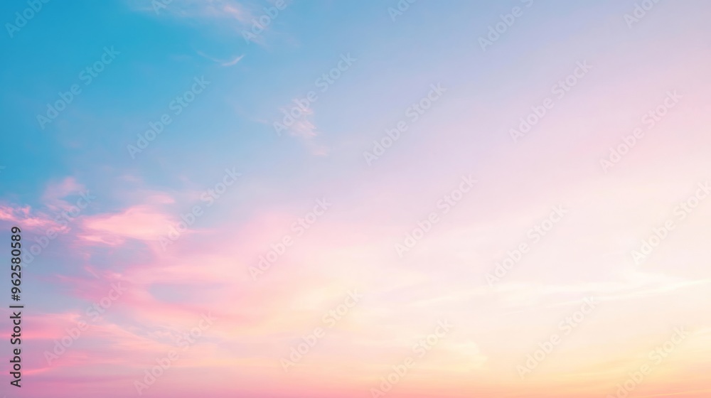 This background features a serene gradient sky, transitioning from deep blue to soft pink, perfect for a calming product display