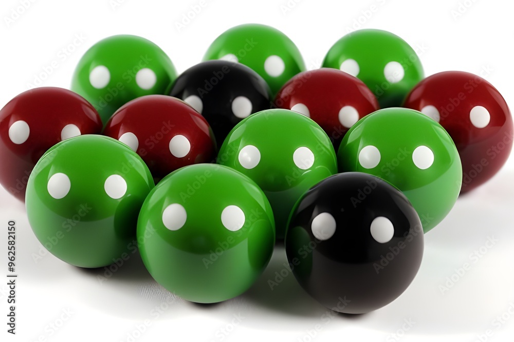 Snooker Balls Isolated on White Background Snooker Balls Isolated on White Background