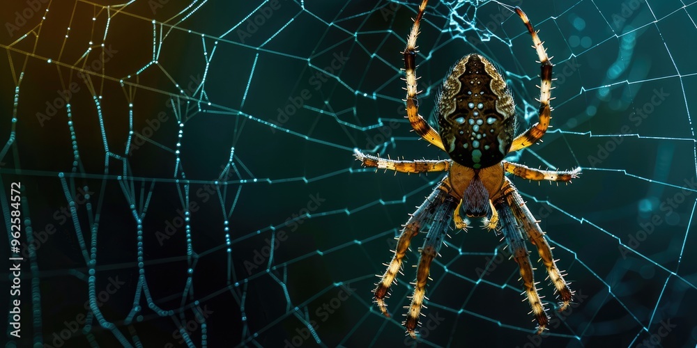 Nocturnal spider and its silk structure