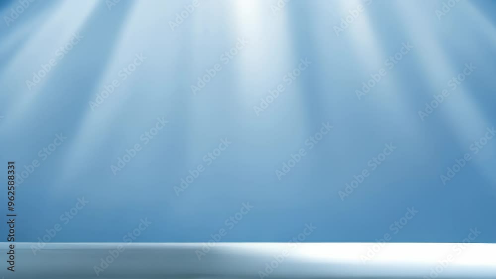 Blue Light Studio Background with Sunbeams Blue Light Studio Background with Sunbeams