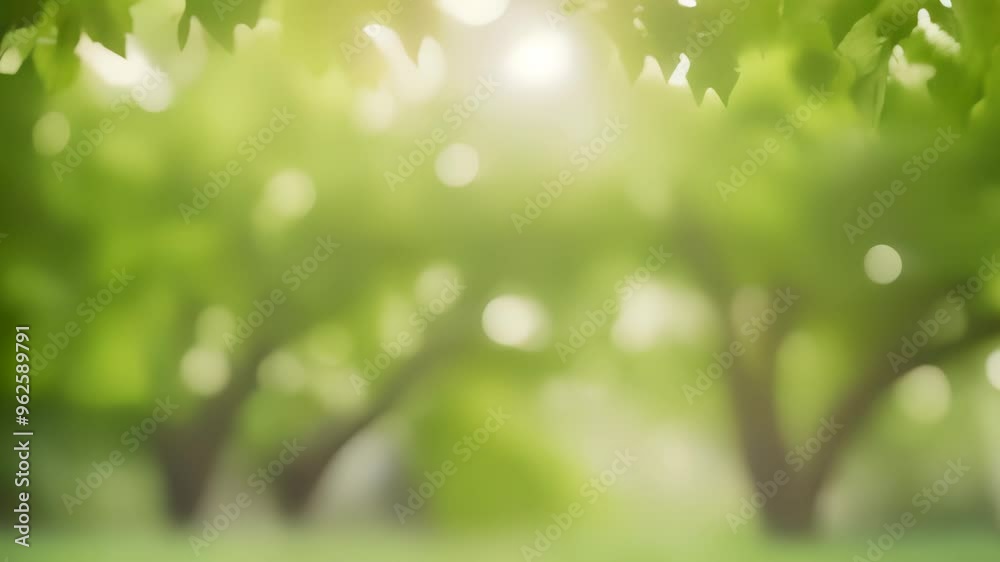 Green Nature Background with Sunlight and Bokeh Effect Green Nature Background with Sunlight and Bokeh Effect