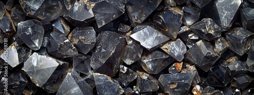 Wallpaper Mural Diamond texture, quartz color, black stone Torontodigital.ca