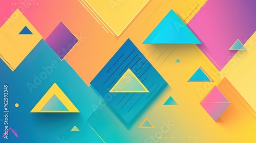 Explore a vibrant triangle vector design featuring fluid gradients that bring a futuristic touch to modern aesthetics.