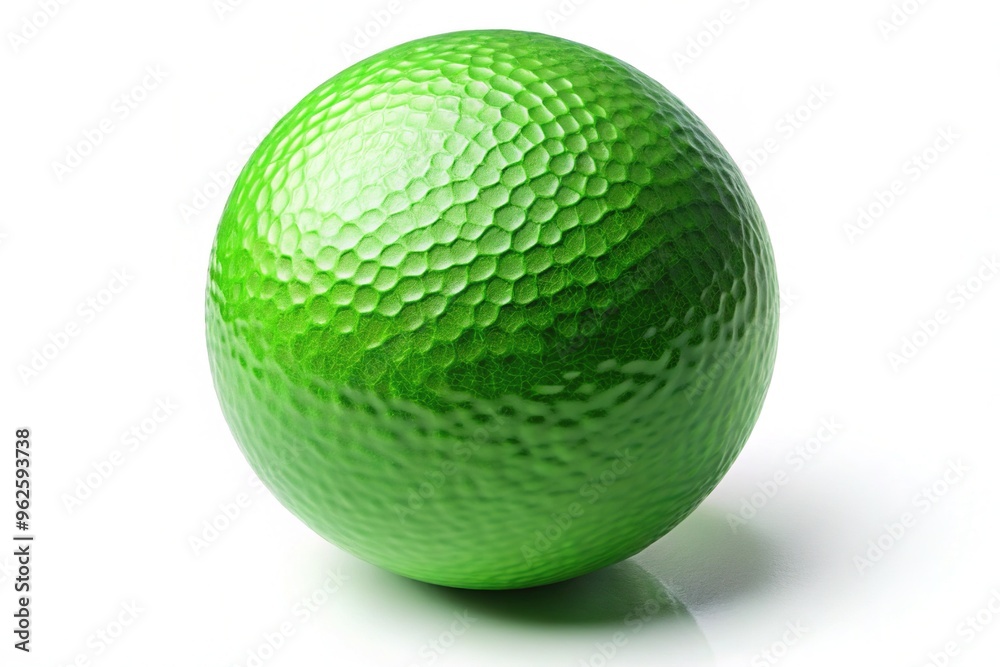 A vibrant green ball with textured surface and slight shadows sits isolated on a stark white background, emphasizing its bright, playful, and energetic presence. A vibrant green ball with textured surface and slight shadows sits isolated on a stark white background, emphasizing its bright, playful, and energetic presence.