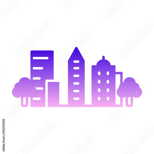 green cityscape