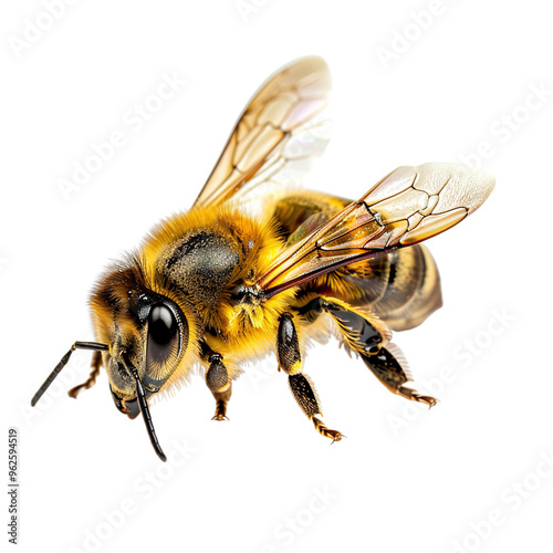 bee on white background