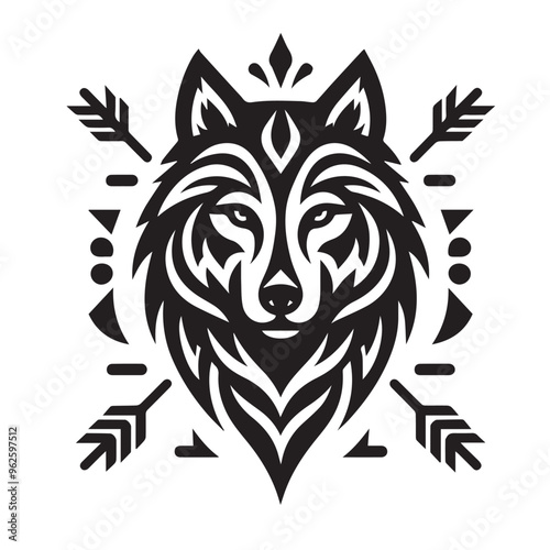 Wolf vector Lone Wolf vector Tribal Wolf vector