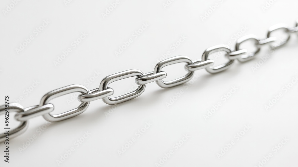 A minimalist photograph of a paperclip chain, creating interlocking lines against a clean, white background A minimalist photograph of a paperclip chain, creating interlocking lines against a clean, white background
