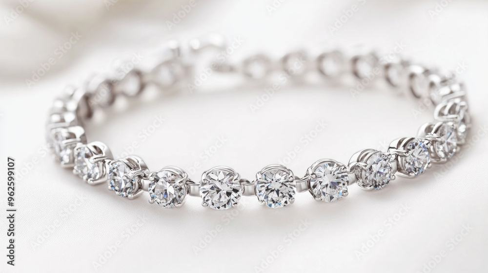 A silver bracelet with many small diamonds on it A silver bracelet with many small diamonds on it