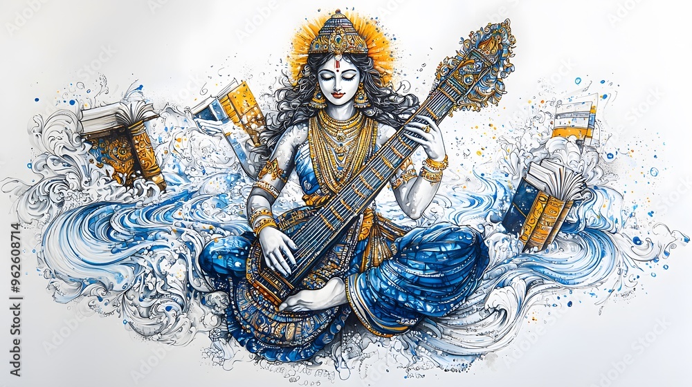 Saraswati, Goddess of Knowledge and Music.