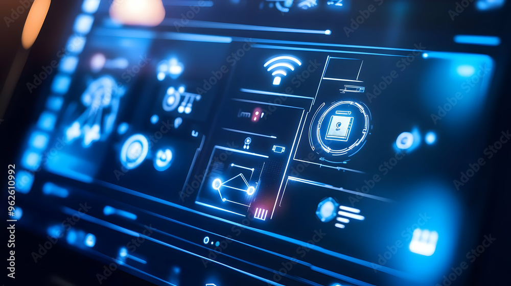 Futuristic Digital Interface Illustration Futuristic Digital Interface Illustration