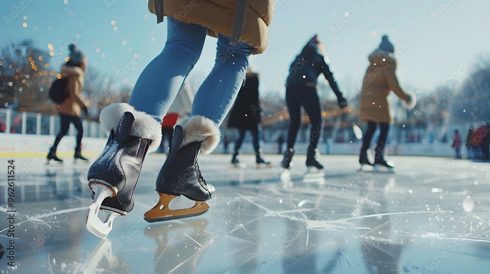Obraz premium Winter Ice Skating Fun