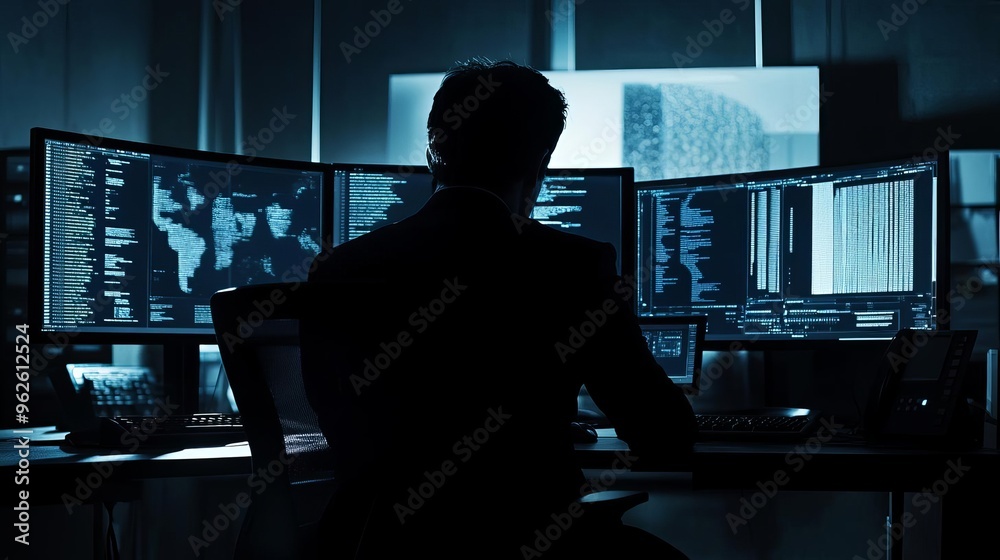 Cryptography expert analyzing encrypted data streams Cryptography expert analyzing encrypted data streams