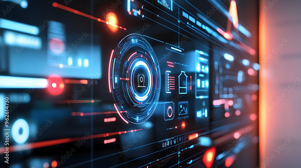 Fototapeta premium Abstract Futuristic Technology Interface Illustration
