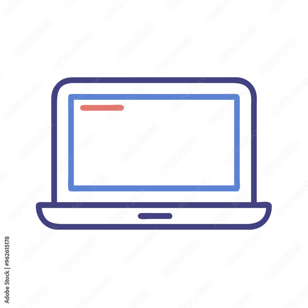 Minimalist Laptop Icon in Clean Design Minimalist Laptop Icon in Clean Design