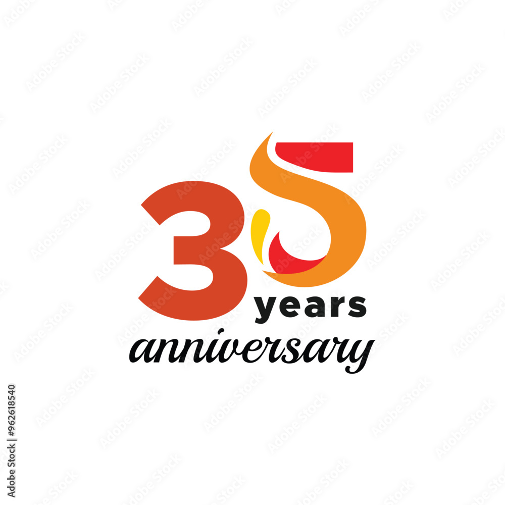 35 Years Anniversary Number Vector Design Collection 35 Years Anniversary Number Vector Design Collection
