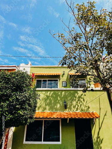 A Green Home in Mexico with Trees