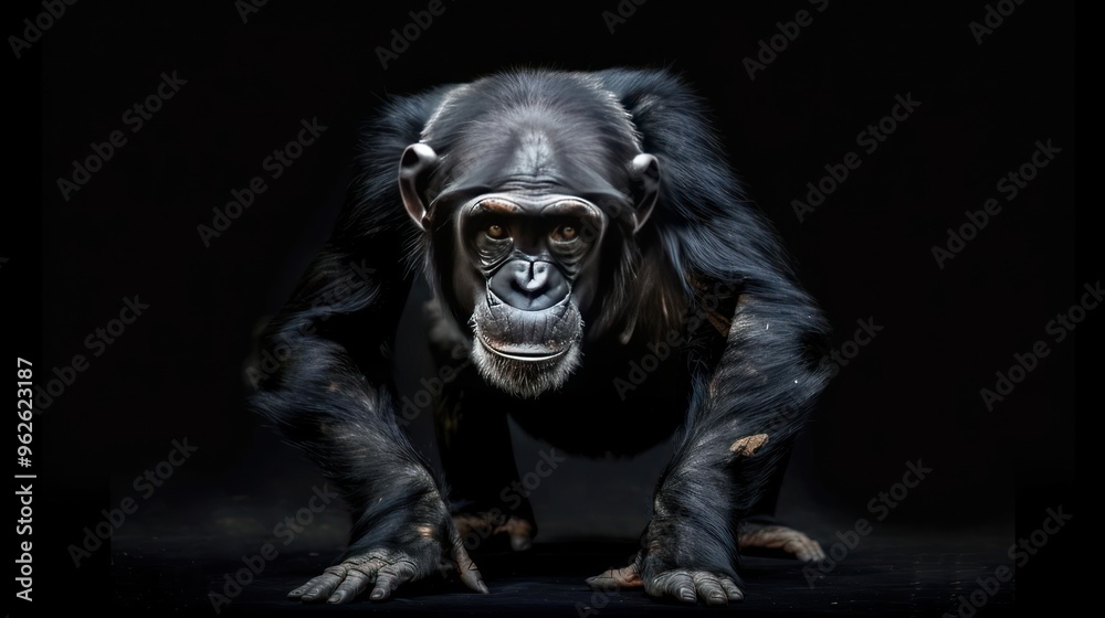Adorable primate wearing a pair of glasses, looking ready for some adventure. Adorable primate wearing a pair of glasses, looking ready for some adventure.