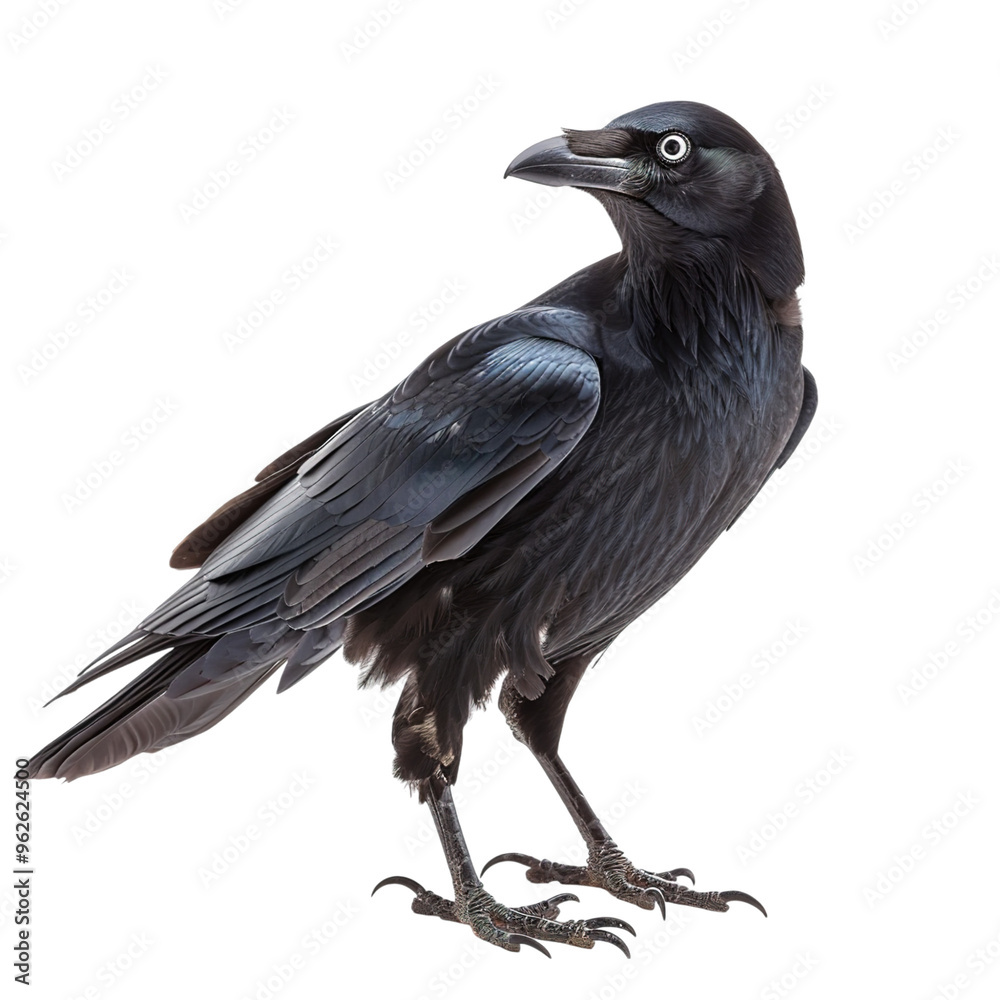 crow on a white background