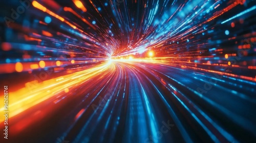 Dynamic High-Speed Lines Captured in Technological Bliss  Cinematic Lighting Showcases Motion Blur and Intricate Details. abstract graphic Resources  banner design  pattern design  web background 