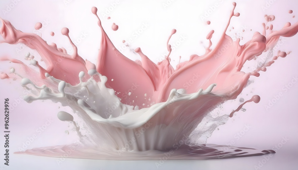 Splashes of various pastel colors on a white background Capture the essence of fluid movement in vibrant abstract compositions. Splashes of various pastel colors on a white background Capture the essence of fluid movement in vibrant abstract compositions.