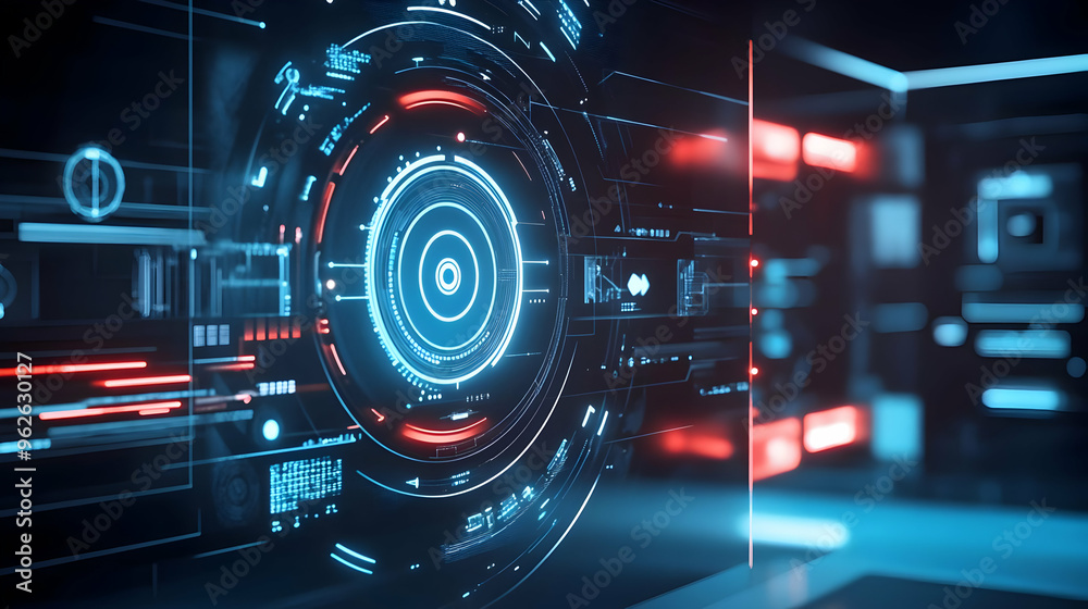 Futuristic Interface Design - Digital Abstract Background Futuristic Interface Design - Digital Abstract Background
