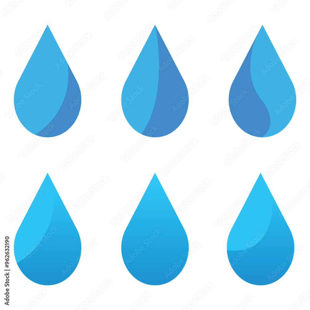 Water vector set white background
Water vector set white background