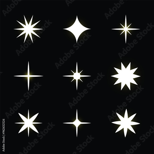  bright realistic star vector design 