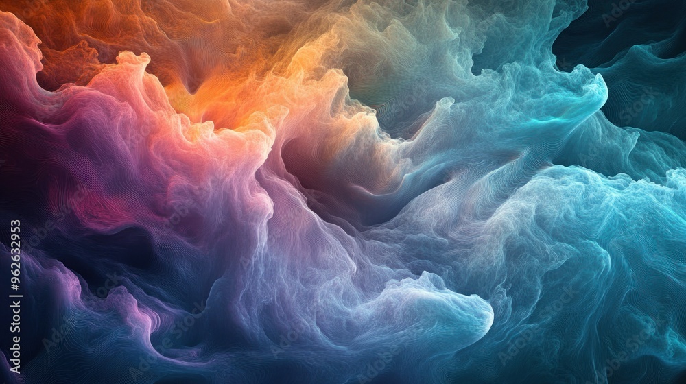 Fototapeta premium Abstract Swirling Clouds of Color and Light