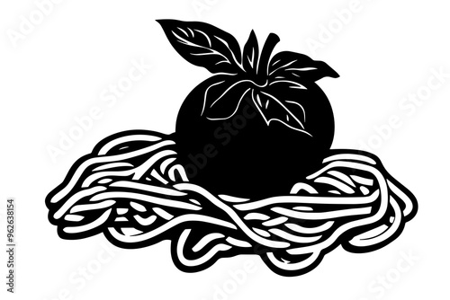 vector silhouette of a Savory Tomato Basil