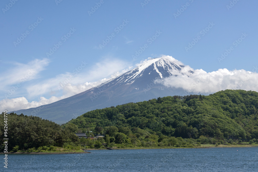 Scenic view of Mount Fuji from Lake Kawaguchiko, Japan. Scenic view of Mount Fuji from Lake Kawaguchiko, Japan.