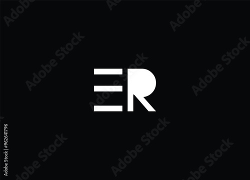 ER letter initial logo design and monogram logo