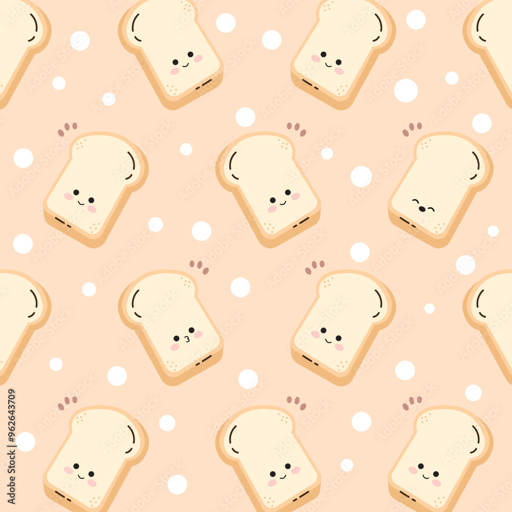 Hand drawn cute sweet bread Background 1 Hand drawn cute sweet bread Background 1