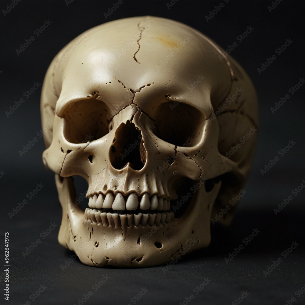 Obraz premium human skull on black
