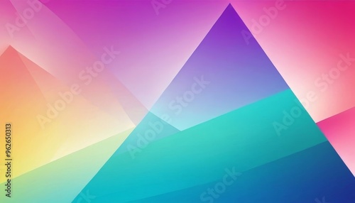 Abstract background with colorful geometric shapes in vibrant shades of pink, purple, teal, green, and yellow.