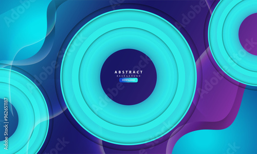 Modern purple violet and cyan abstract 3d circle background