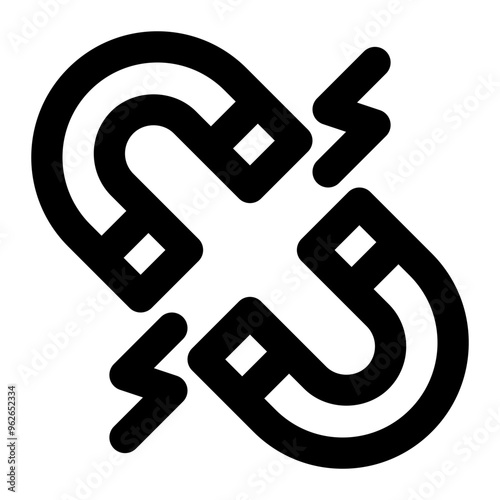 electromagnetism, magnetic, electromagnetic, electricity, force, science outline icon