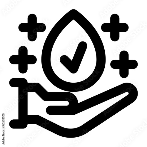hygiene, sanitation, healthy, science, cleaning, hand outline icon