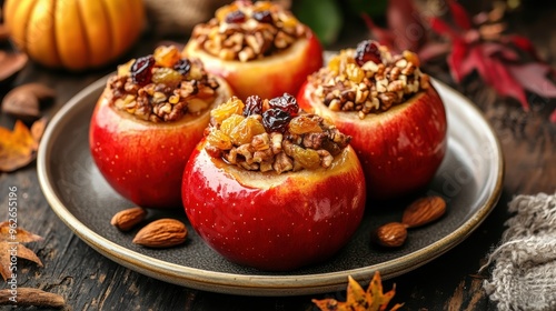 Delicious Autumn Stuffed Apples with Nuts and Dried Fruit