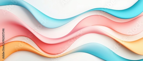 abstract pastel color waves with copy space background for minimalist design and presentation