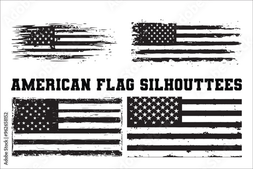 American Flag Silhouette Bundle photo