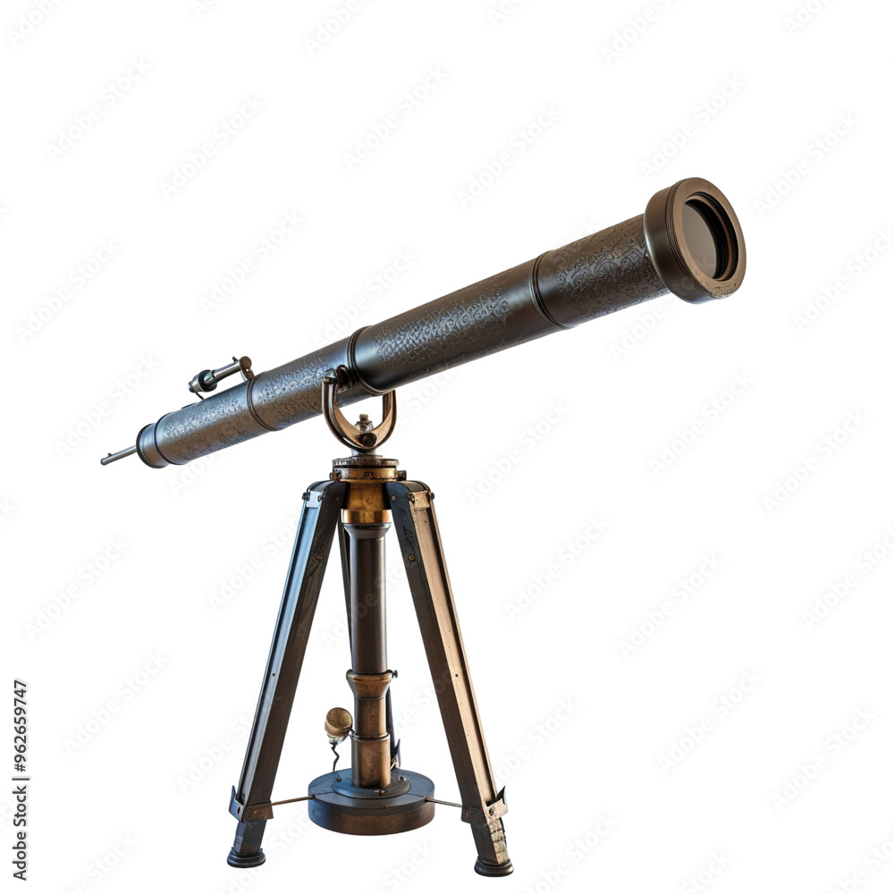 telescope on a white background telescope on a white background