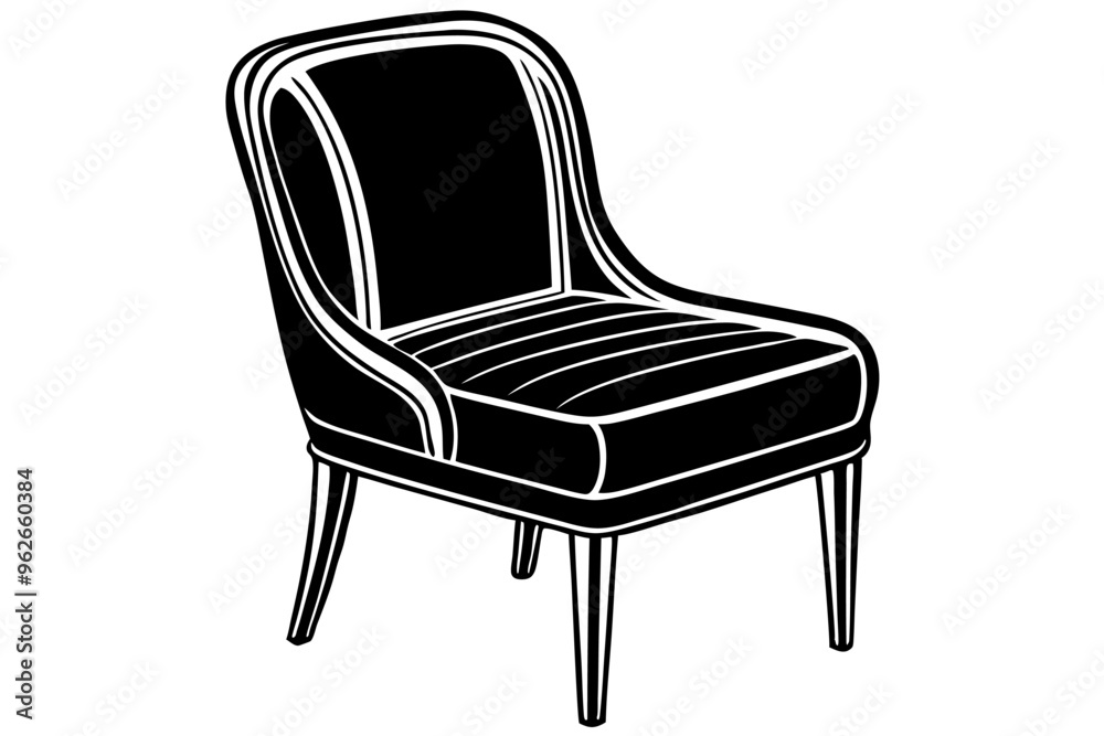 Chair vector line art illustration Chair vector line art illustration