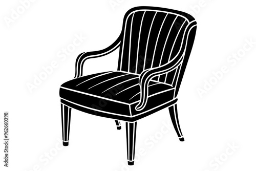 Chair vector line art illustration