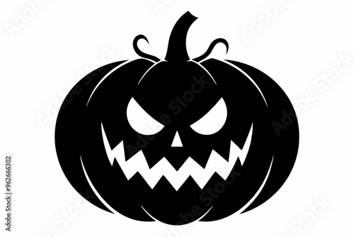 
pumpkin silhouette, halloween pumpkin icon, Halloween pumpkin with eyes silhouette vector
