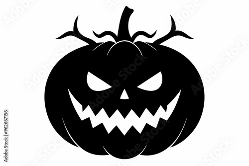 

Halloween pumpkin icon, halloween pumpkin silhouette vector photo